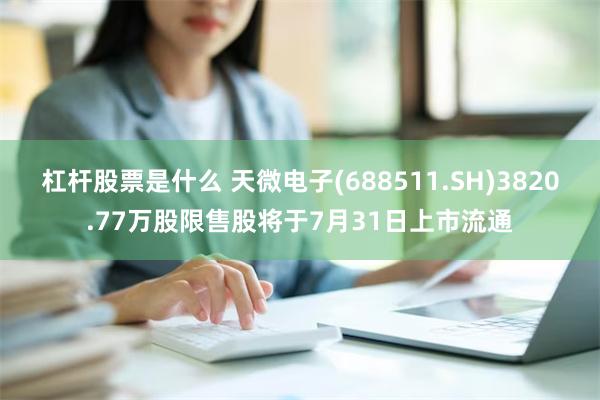 杠杆股票是什么 天微电子(688511.SH)3820.77万股限售股将于7月31日上市流通