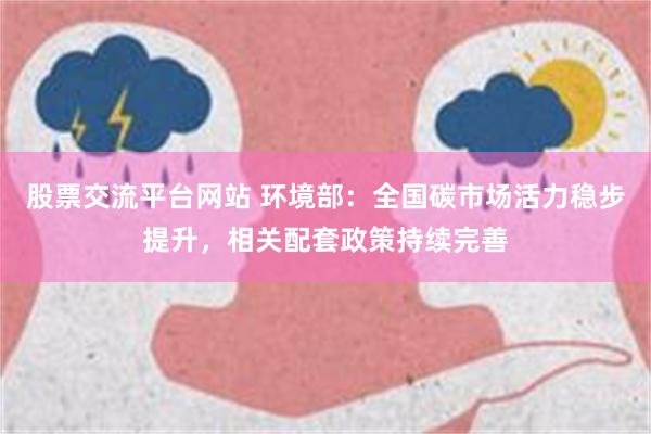 股票交流平台网站 环境部：全国碳市场活力稳步提升，相关配套政策持续完善