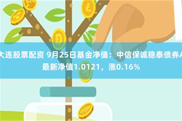 大连股票配资 9月25日基金净值：中信保诚稳泰债券A最新净值1.0121，涨0.16%