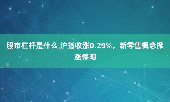 股市杠杆是什么 沪指收涨0.29%，新零售概念掀涨停潮