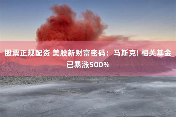 股票正规配资 美股新财富密码：马斯克! 相关基金已暴涨500%